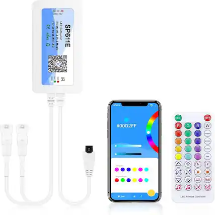DCS-24V
For Addressable LED
Bluetooth & IR Controller
LED Controller
SP611E
CE RoHS
#00D2FF
RGBW
LED Remote Controller
ON
OFF
R
G
B
W
DIY Color
Regular Color
Stars
Fade
Fire
LED Remote Controller