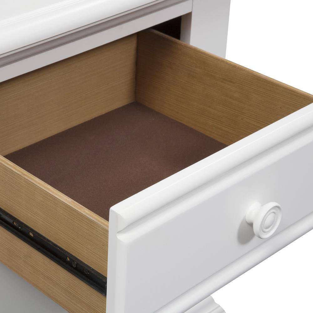 Alt View 3. Liberty Furniture Industries - Summer House 2 Drawer Night Stand in Oyster White - White.