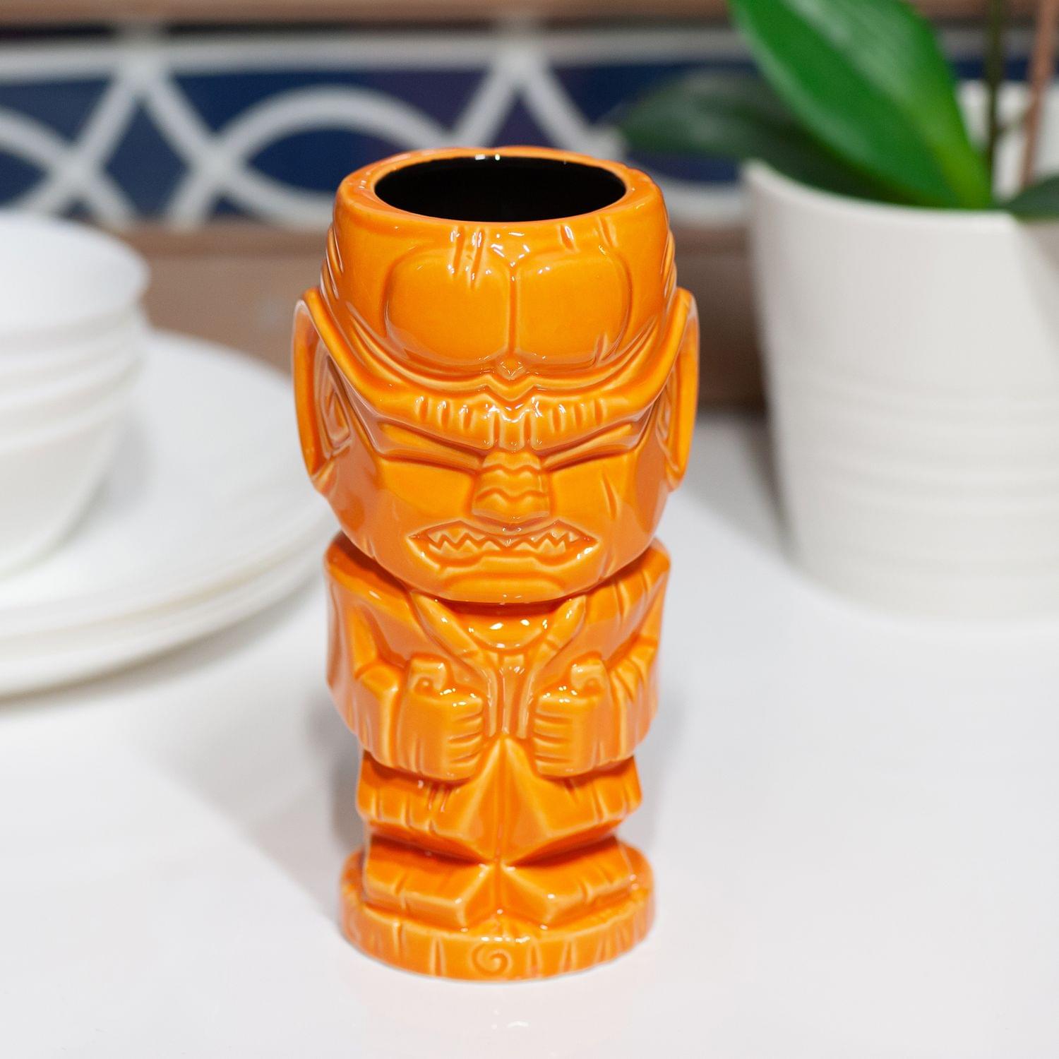 Alt View 4. Star Wars - Geeki Tikis Star Trek: The Next Generation Ferengi Ceramic Mug | Holds 14 Ounces - Orange.