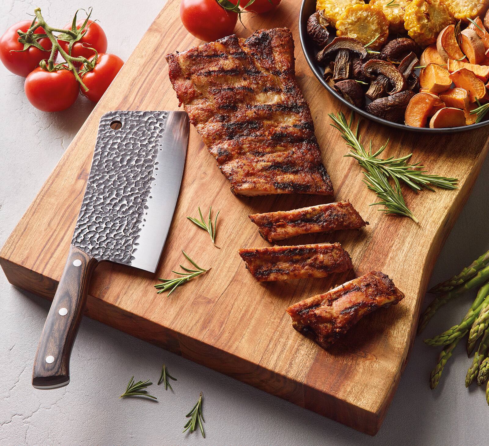 Alt View 3. Zassenhaus - Cleaver Chef's Knife, Wood Handle, 10.5" - Brown.