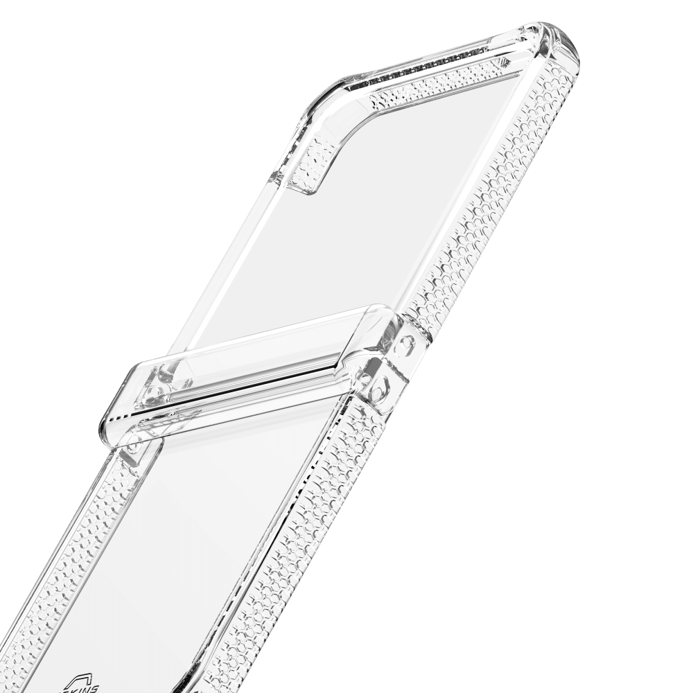 Alt View 5. Itskins - Hybrid_R Clear Hinge Case for Samsung Galaxy Z Flip6 - Hinge Protection - Clear.
