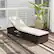Alt View 4. Costway - 2 PCS Patio Chaise Lounge with 6-level Backrest, Comfy Seat Cushion & Headrest - Mix Brown + Off White.