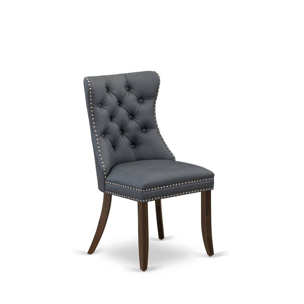 Back. East West Furniture - Parson Chairs - Grey.