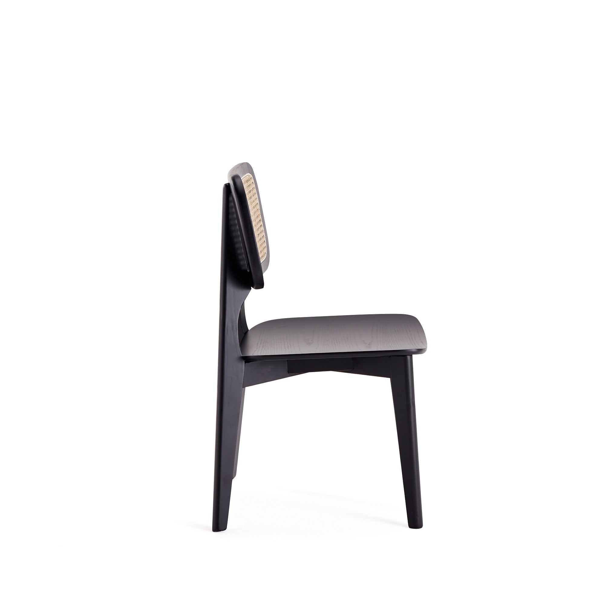 Alt View 3. Manhattan Comfort - Versailles Industry Chic Wood Dining Chair - Set of 2 - Black and Natural.