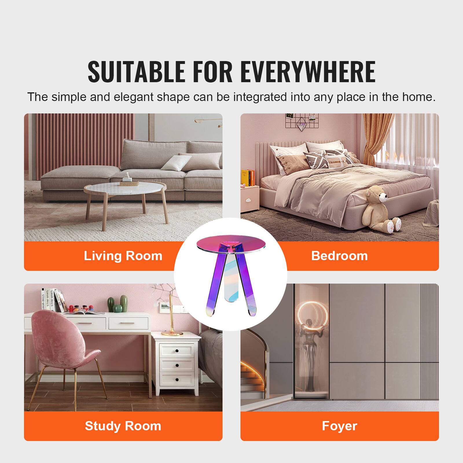 SUITABLE FOR EVERYWHERE

The simple and elegant shape can be integrated into any place in the home.

Living Room

Bedroom

Study Room

Foyer