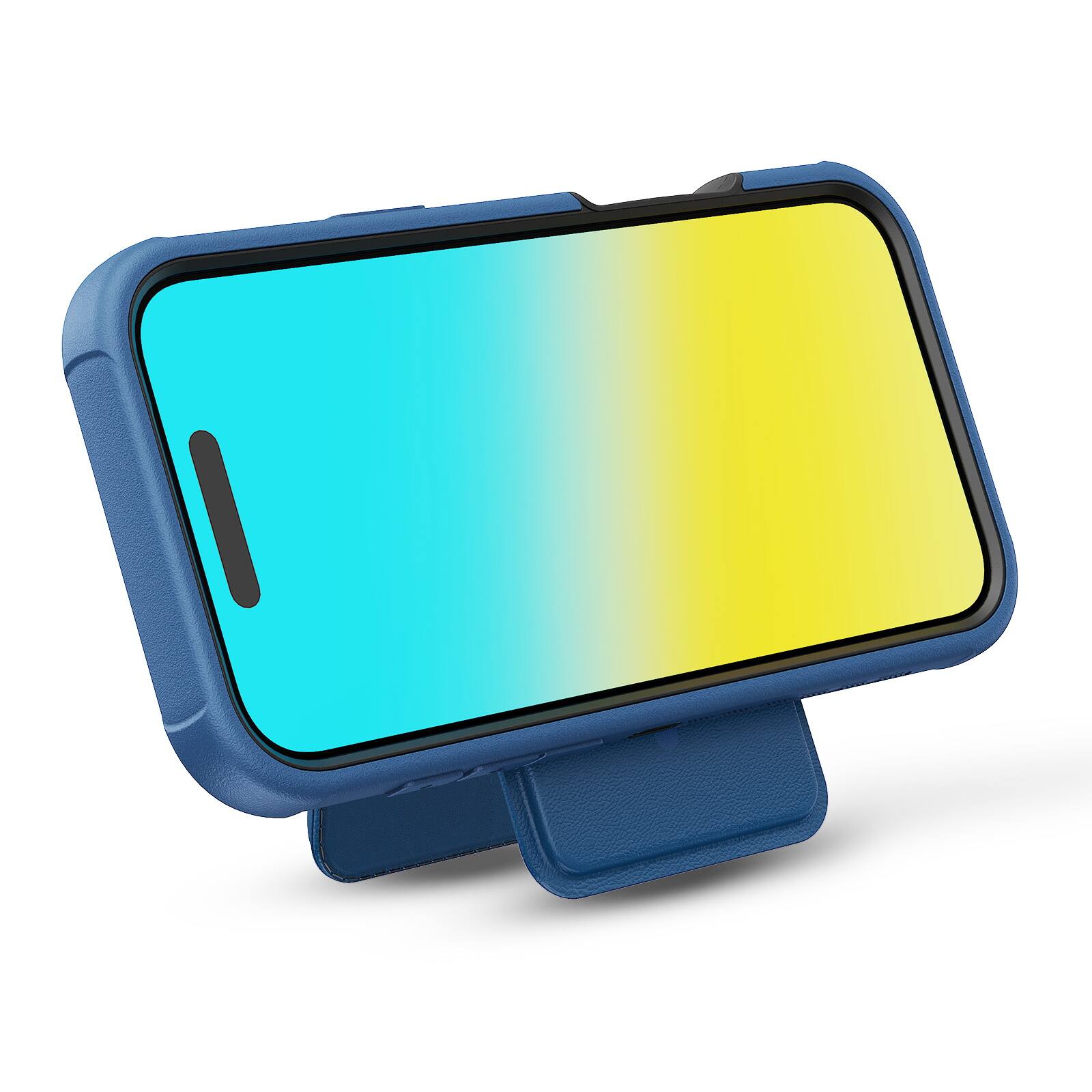 Alt View 2. Mybat Pro - Maverick Series Rogue Edition MagSafe Case and MagStash Wallet Folio for iPhone 17 Pro - Blue.