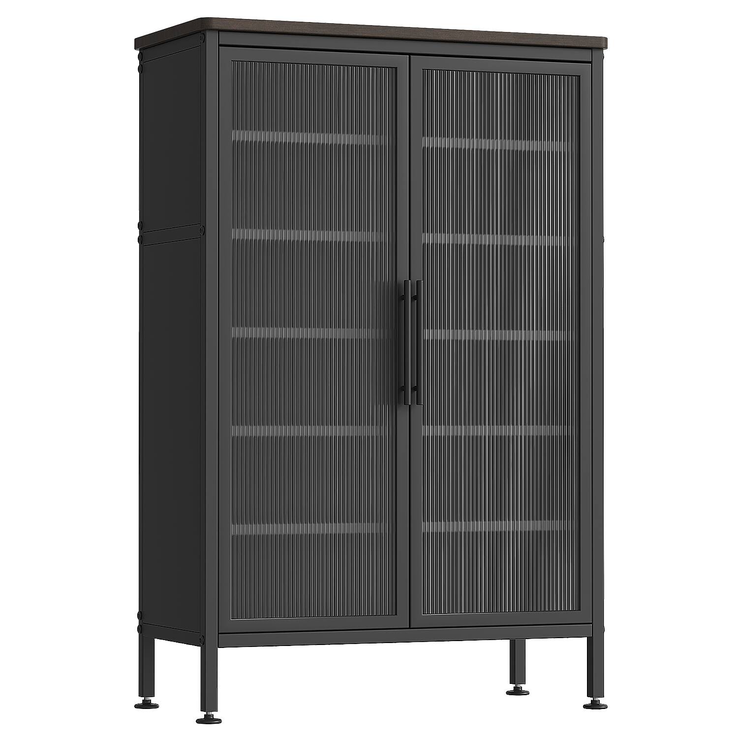 Alt View 2. Malletson - 6-Tier Metal Shoe Cabinet with Sturdy Support Legs, Shoes Rack Organizer Cabinet for Entryway - Black.