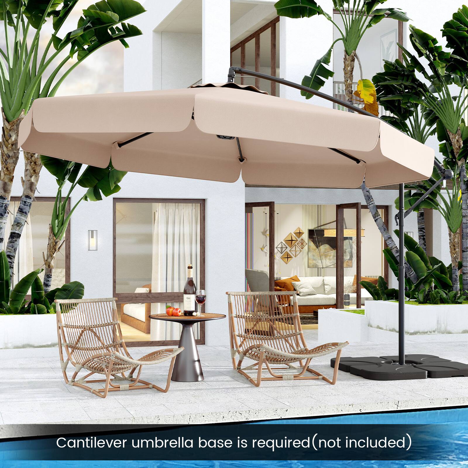 Cantilever umbrella base is required (not included)