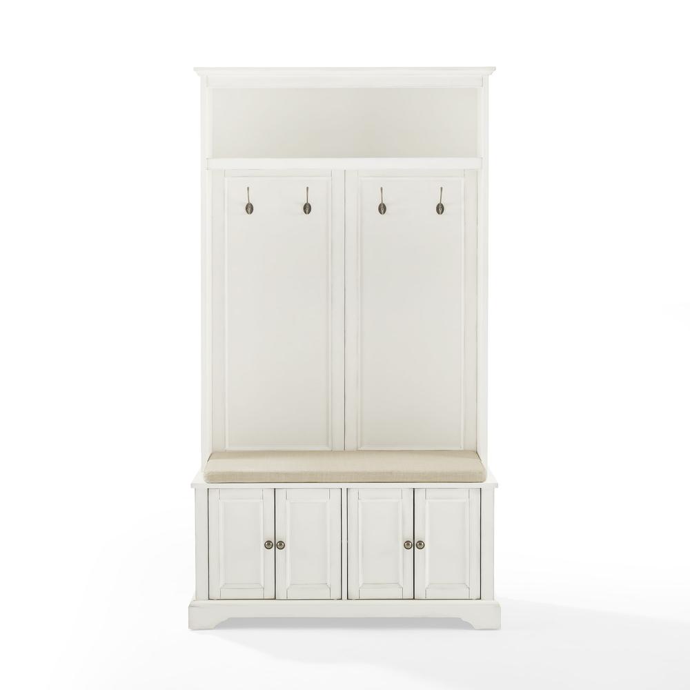Alt View 2. Crosley Furniture - Holbrook Hall Tree - Distressed White.