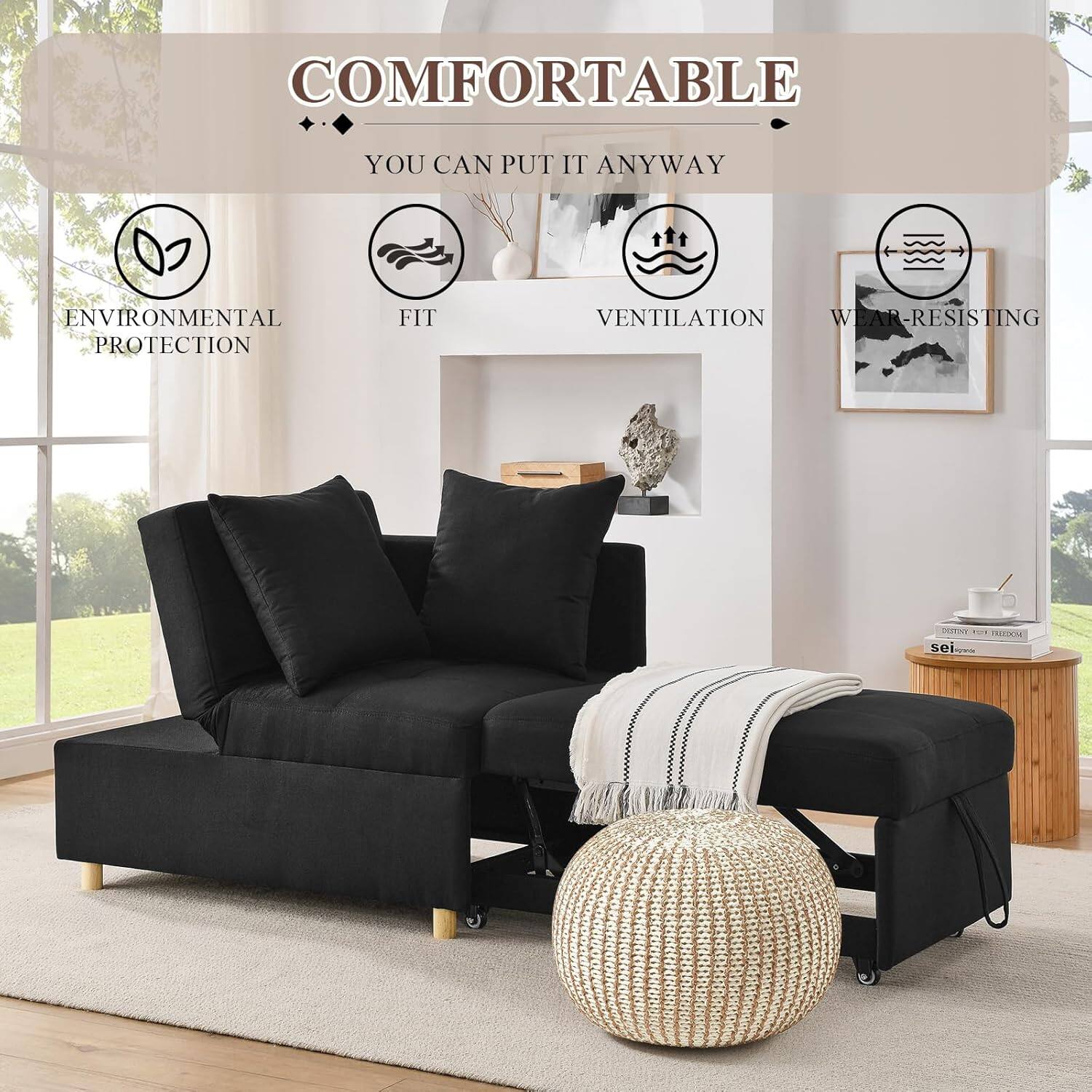 COMFORTABLE  
YOU CAN PUT IT ANYWAY

- ENVIRONMENTAL PROTECTION
- FIT
- VENTILATION
- WEAR-RESISTING