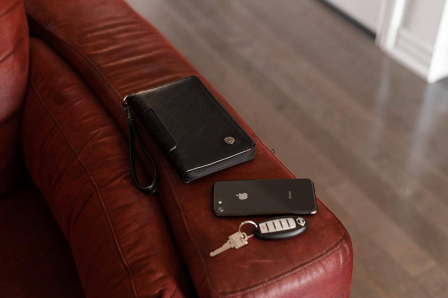 Alt View 5. PKG - Victoria Zippered Wallet - Black.