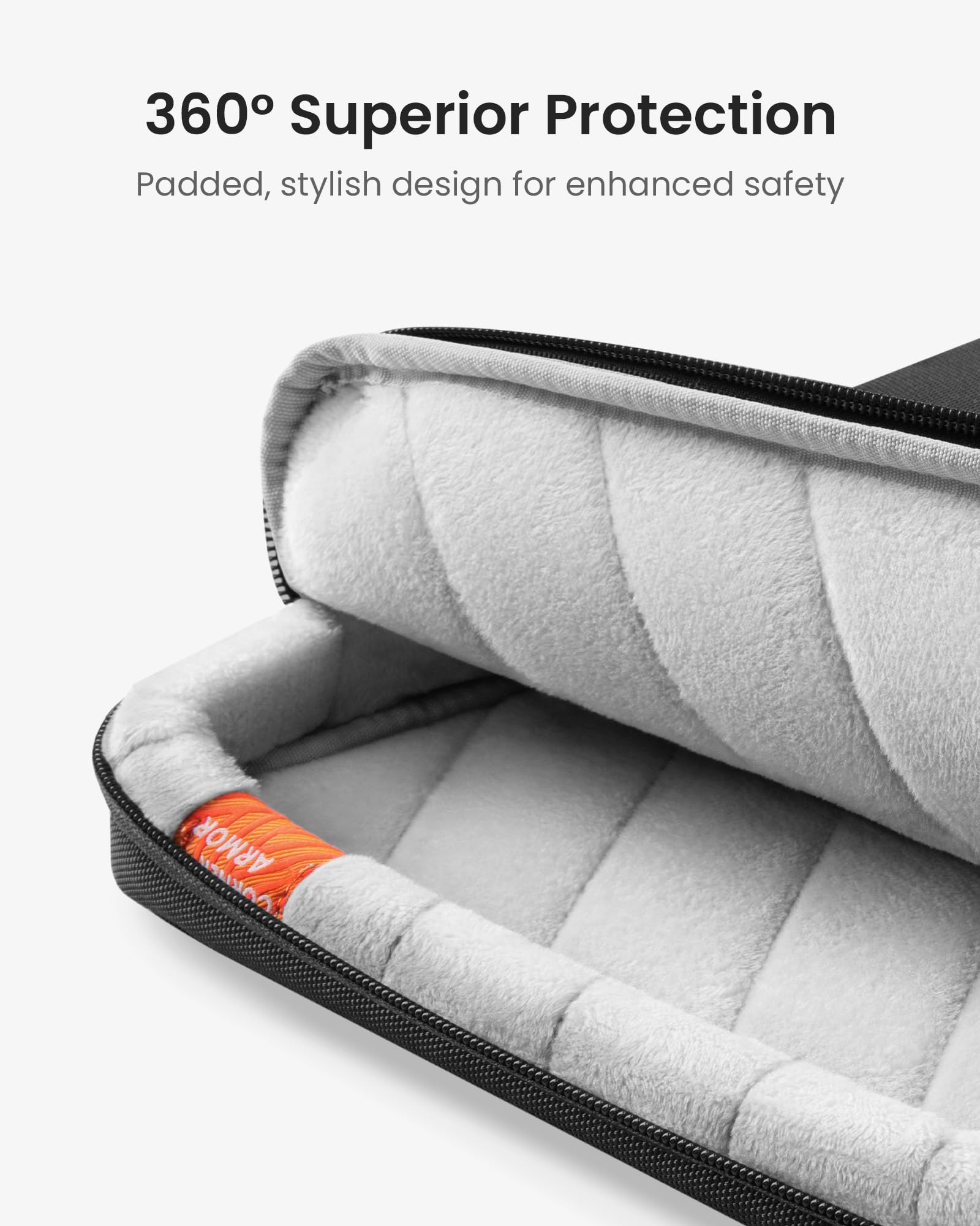 360° Superior Protection  
Padded, stylish design for enhanced safety