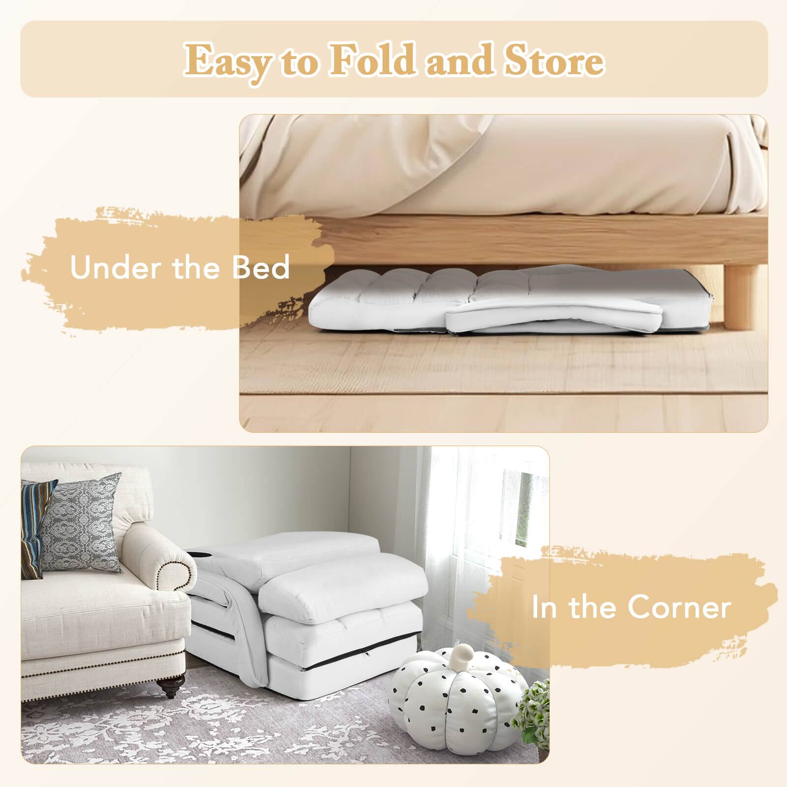 Easy to Fold and Store

Under the Bed

In the Corner