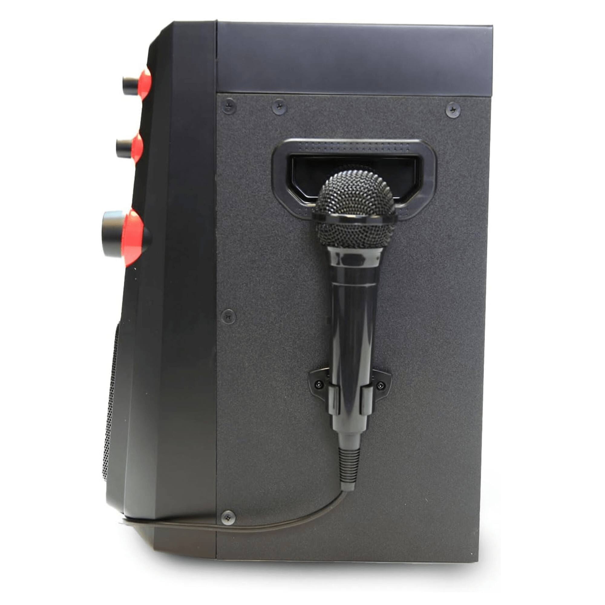 Left. Emerson - Emerson Portable Bluetooth® Karaoke System with 7" LCD Display - Black.