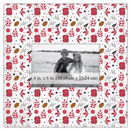 Fan Creations - NC State Wolfpack 10'' x 10'' Floral Pattern Frame - Multicolor