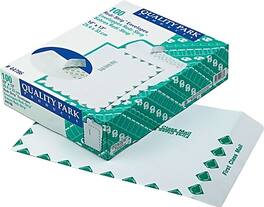 Quality Park - First Class Redi-Strip Redi-Seal Catalog Envelope, 10" x 13", 100/Box - White/Green Border