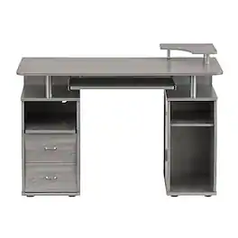 Techni Mobili - Complete Computer Workstation Desk With Storage(RTA-8211-GRY) - Gray