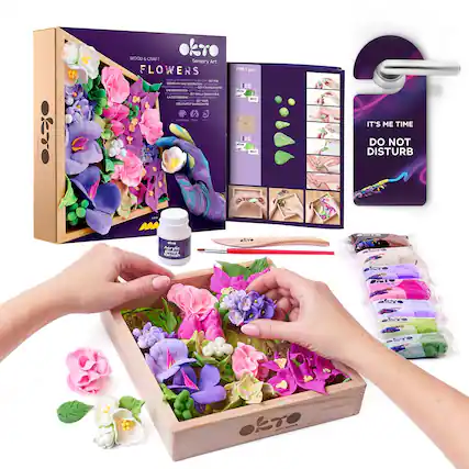 WOOD & CRAFT Sensory Art FLOWERS - addaas . a N -. LITPY I | OLRAL aT -. C - i 1 PAA 1 L GELIRATO 1 .. . ALSLCN M d CEE eddades WT -.. Caorig . C FOR 1 PCS die wis I IT'S ME TIME da was DO NOT DISTURB - MAA alre Acrylic Colors