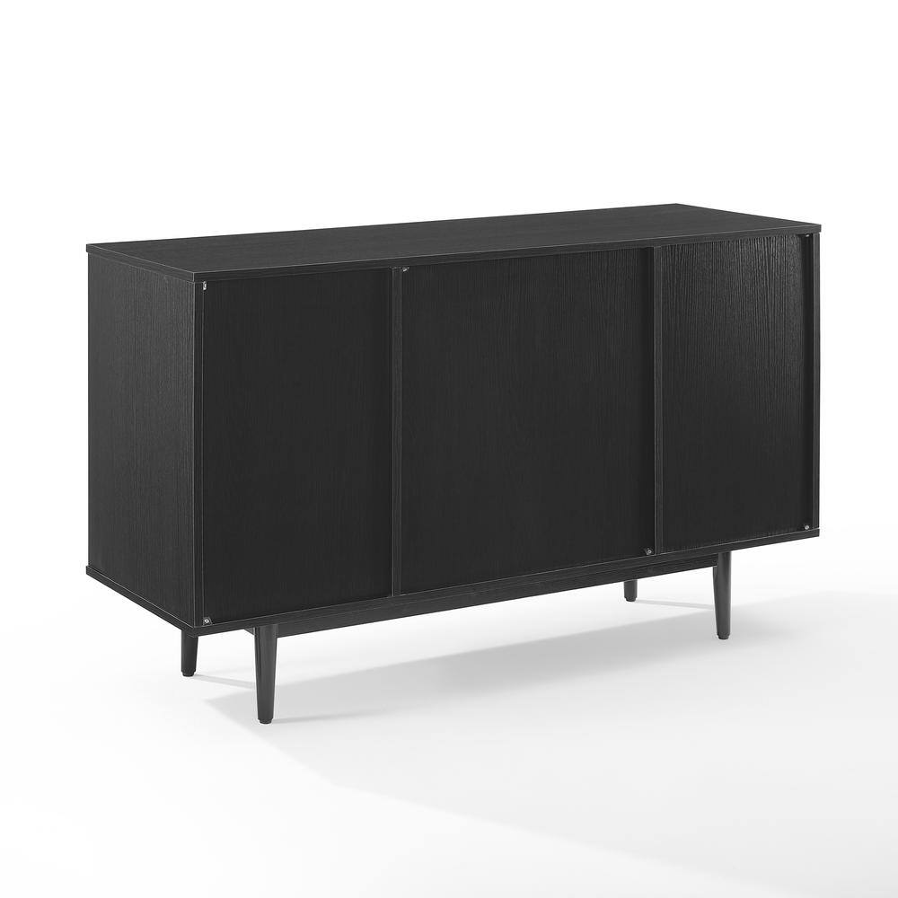 Back. Crosley Furniture - Liam Wine Rack Sideboard - Black.