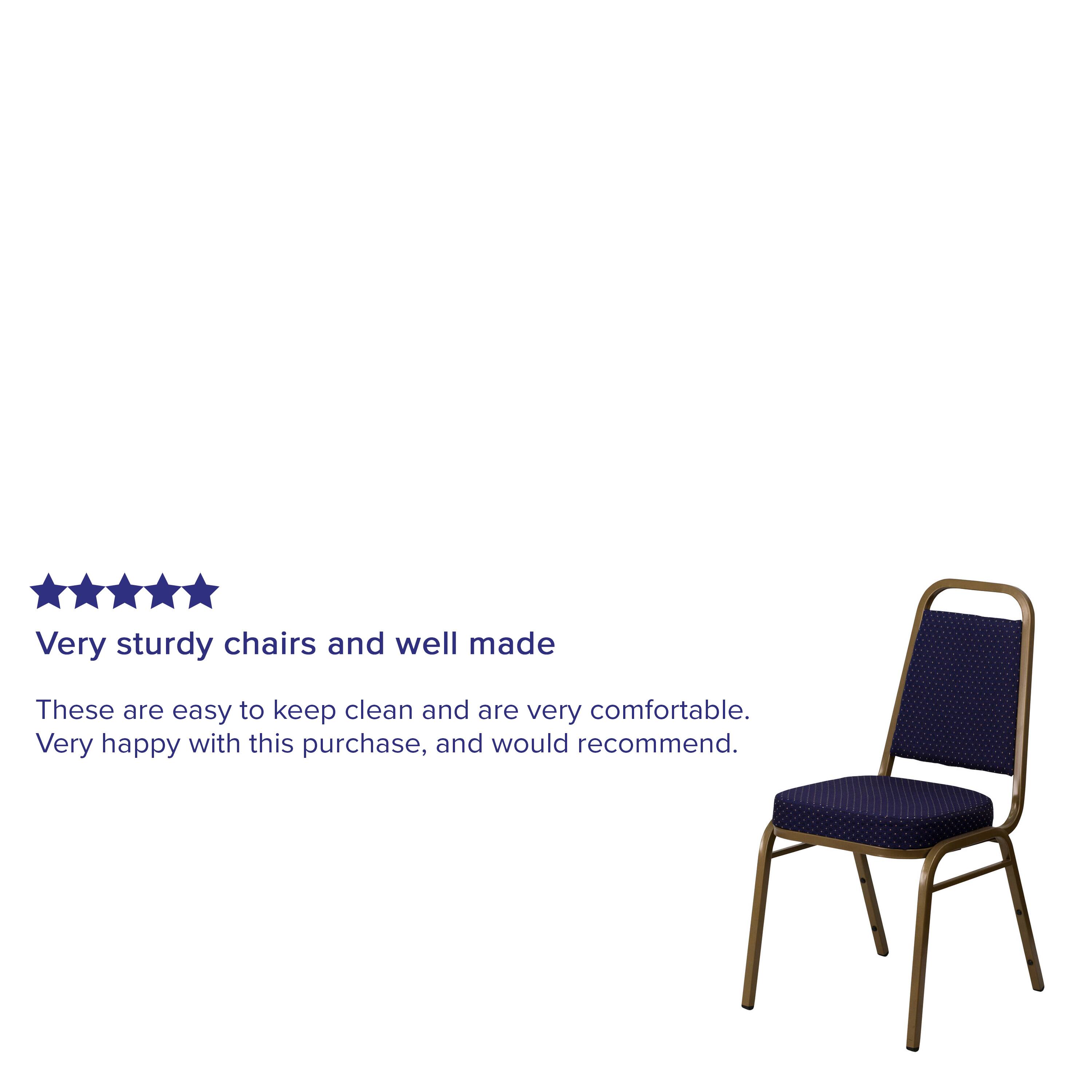 Very sturdy chairs and well made

These are easy to keep clean and are very comfortable. Very happy with this purchase, and would recommend.