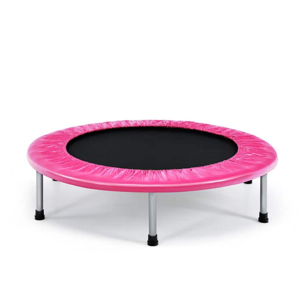 Kadyn - Kids Trampoline, Outdoor Jumper,38 Inch Mini Folding Trampoline Portable Leisure Fitness Backboard-Pink