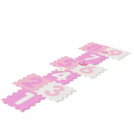 Front. Costway - Costway 9 PCS Kids Hopscotch Playmat with 3 Marker Discs & Detachable Numbers, Non-slip - Multicolor.