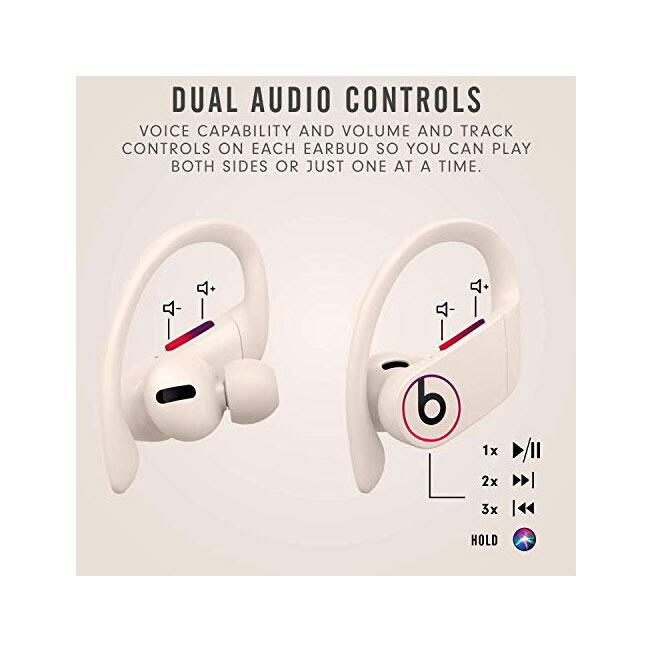 DUAL AUDIO CONTROLS

VOICE CAPABILITY AND VOLUME AND TRACK CONTROLS ON EACH EARBUD SO YOU CAN PLAY BOTH SIDES OR JUST ONE AT A TIME.

1x - PAUSE/PLAY
2x - NEXT TRACK
3x - PREVIOUS TRACK
HOLD - VOICE CAPABILITY