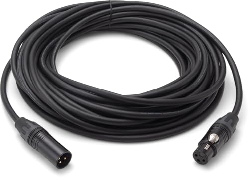 Alt View 6. On Stage Stands - On-Stage Production-Grade MC-50 Microphone Cable (Gold Plated XLR to XLR Connectors, Double Braided Jacket, - Black.