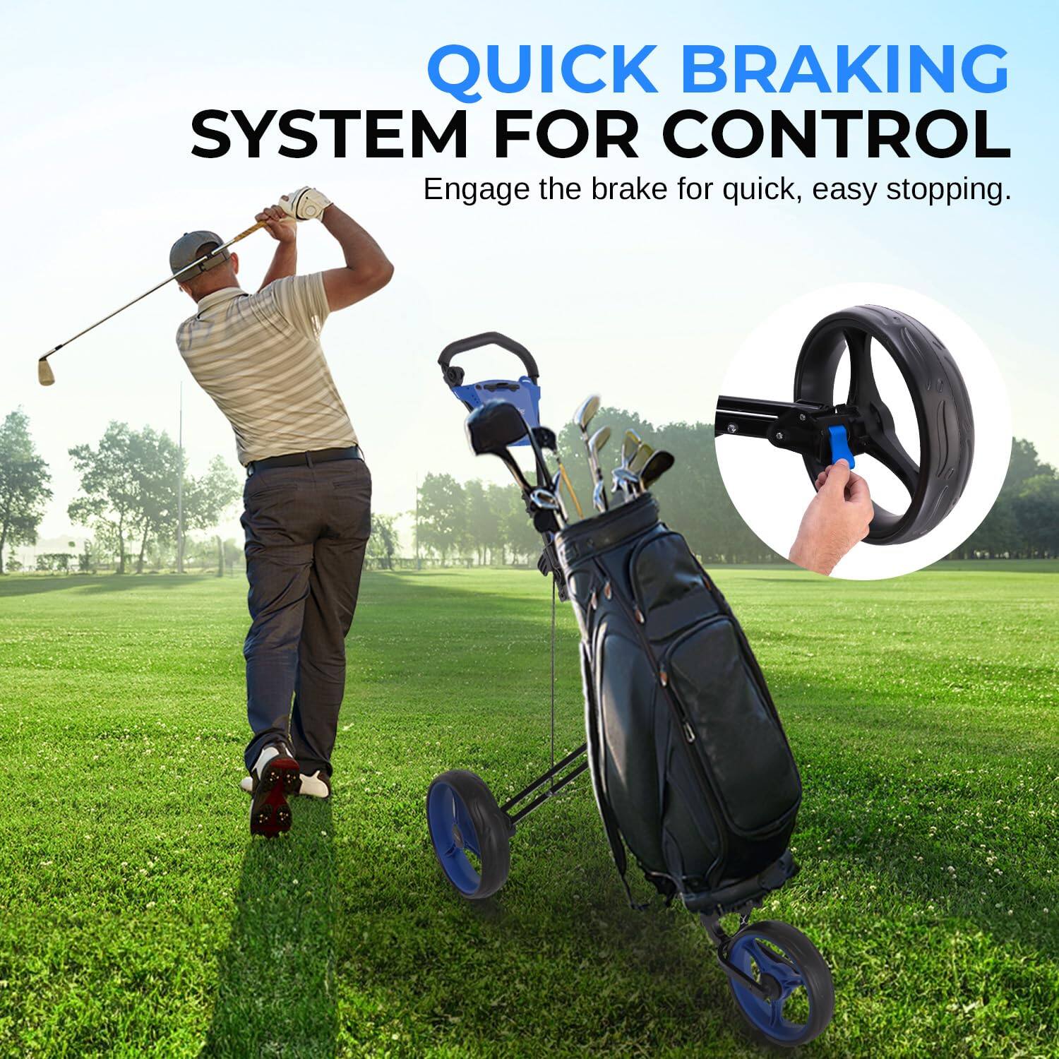 QUICK BRAKING SYSTEM FOR CONTROL  
Engage the brake for quick, easy stopping.