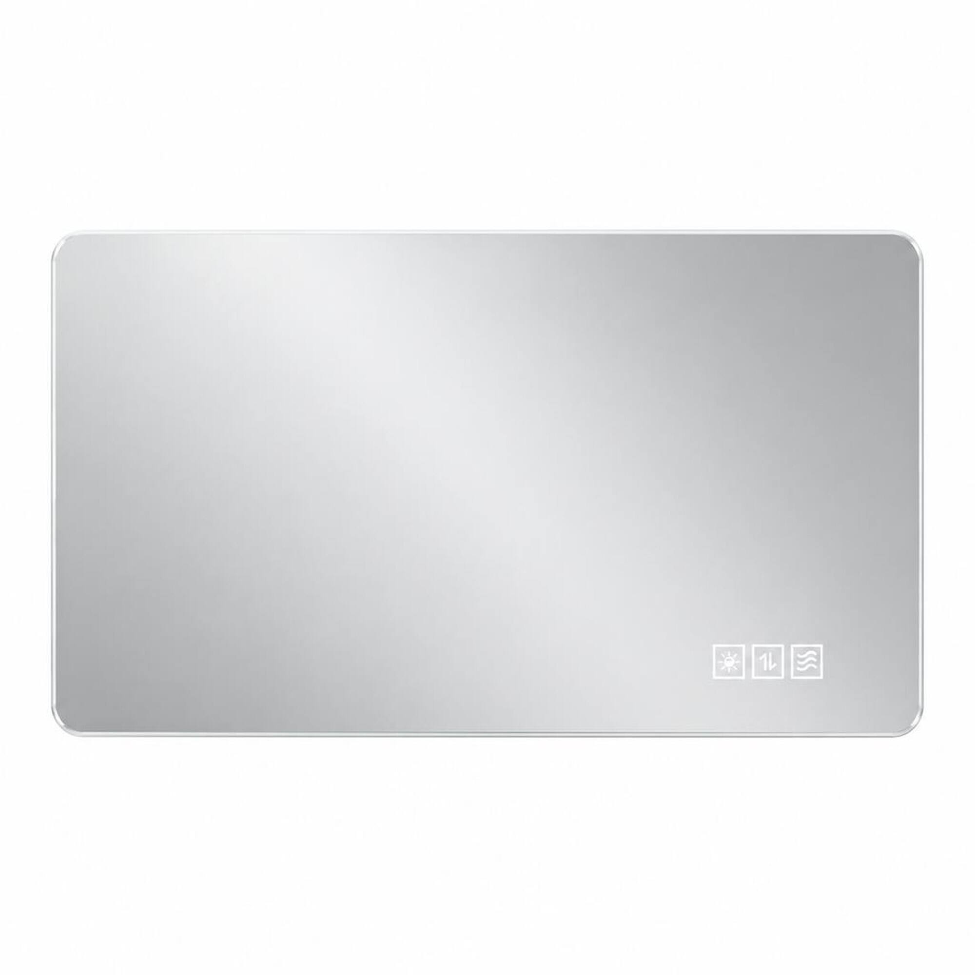 Front. RYHNUYNE - 48 in LED Bathroom Mirror, Wall Mounted, 3 Color Lights, Anti Fog, Touch Dimming, 24 in Tall - Clear.