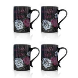 Disney - The Nightmare Before Christmas "Misfit Love" 15-Ounce Coffee Mugs | Set Of 4 - Black