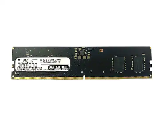 8GB DDR5 DIMM
BLK BD8G4800MC28
DIAMOND
COMPATIBILITY CERTIFIED
REMOVAL WILL VOID WARRANTY
CAUTION
ELECTRONIC SENSITIVE