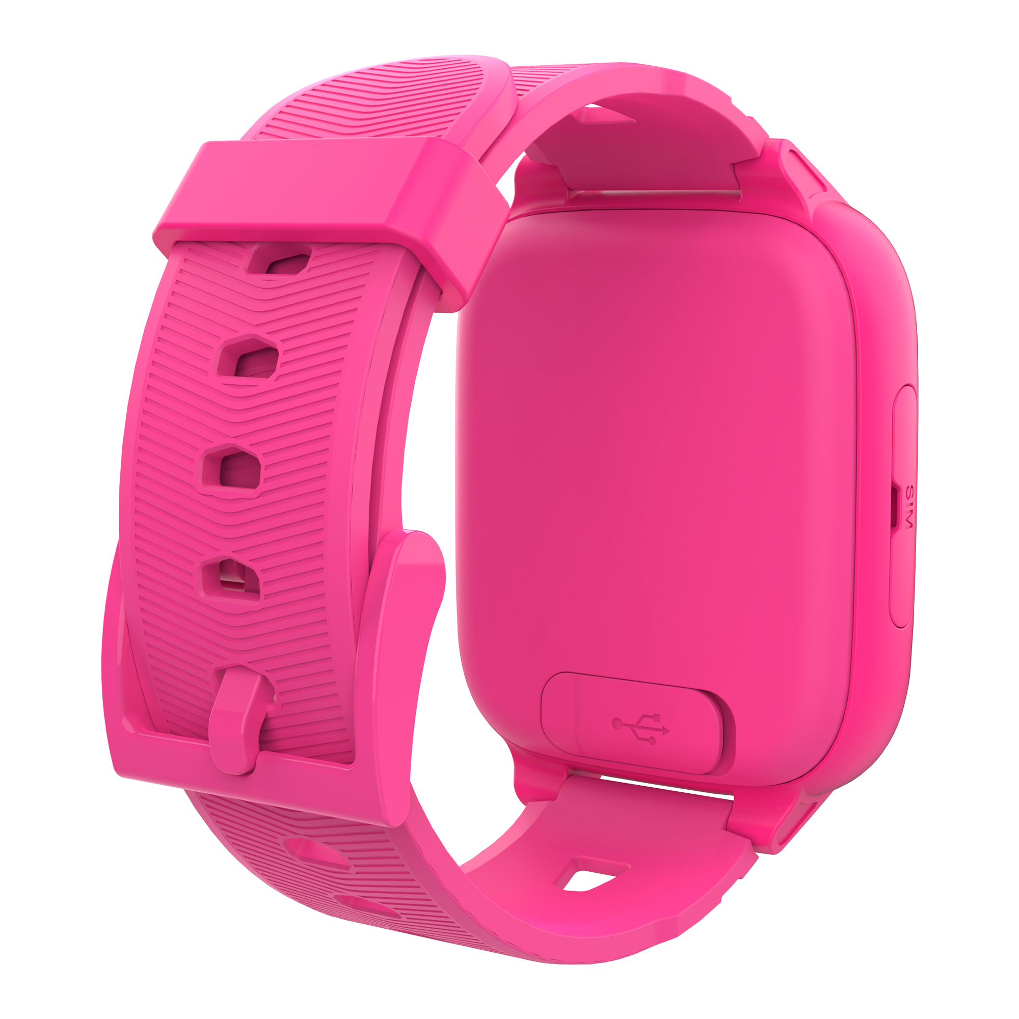 Back View: Xplora - Kids' XGO3 (GPS + Cellular) Smartwatch 42mm Calls, Messages, SOS, GPS Tracker, Camera, Step Counter, SIM Card included - Pink