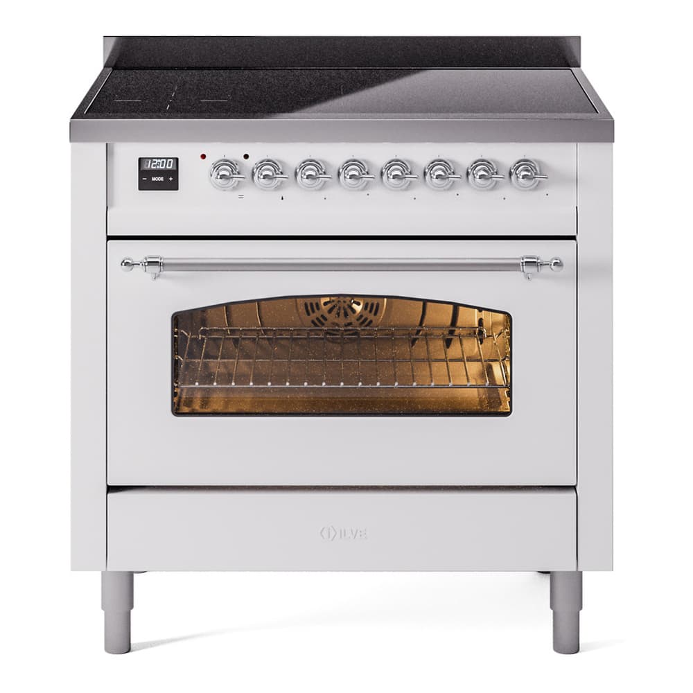 ILVE - Nostalgie II 36 inch Induction Range with 6 Induction Elements - White