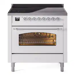 ILVE - Nostalgie II 36 inch Induction Range with 6 Induction Elements - White