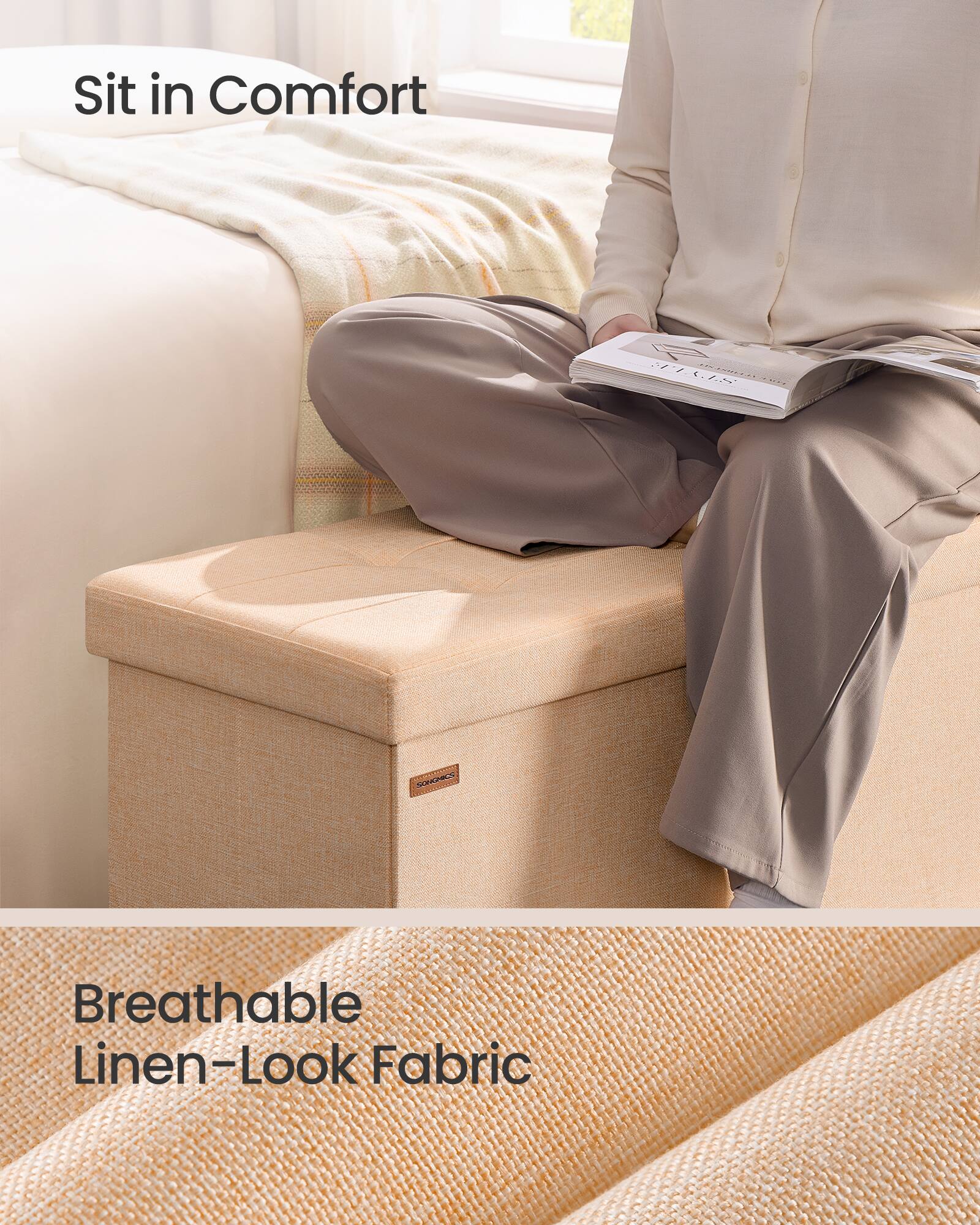 Sit in Comfort

Breathable Linen-Look Fabric