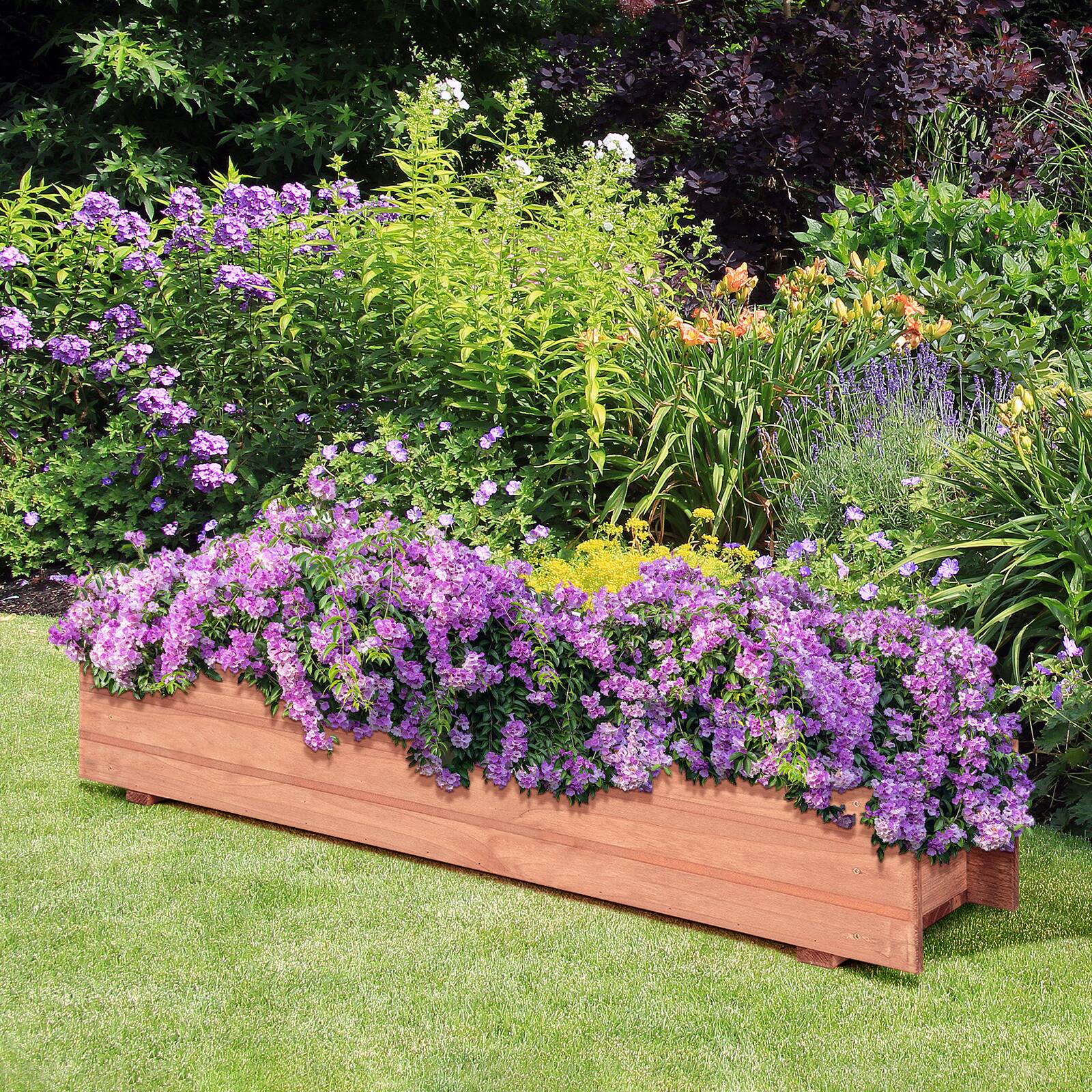 Alt View 4. Costway - Costway 2 PCS 36" x 7" x 6.5" Raised Garden Bed Fir Wood Planter Box for Vegetable Fruits - Brown.