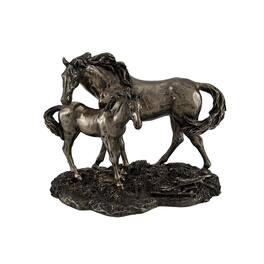 Veronese Design - Mare and Foal Wild Horses Bronzed Statue - Bronze