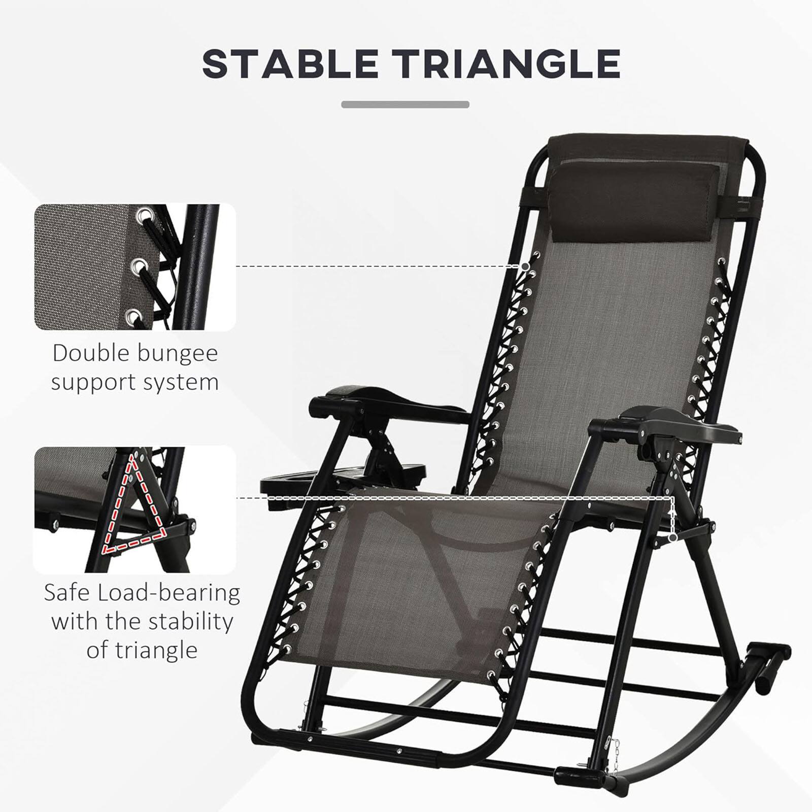 STABLE TRIANGLE

Double bungee support system

Safe Load-bearing with the stability of triangle