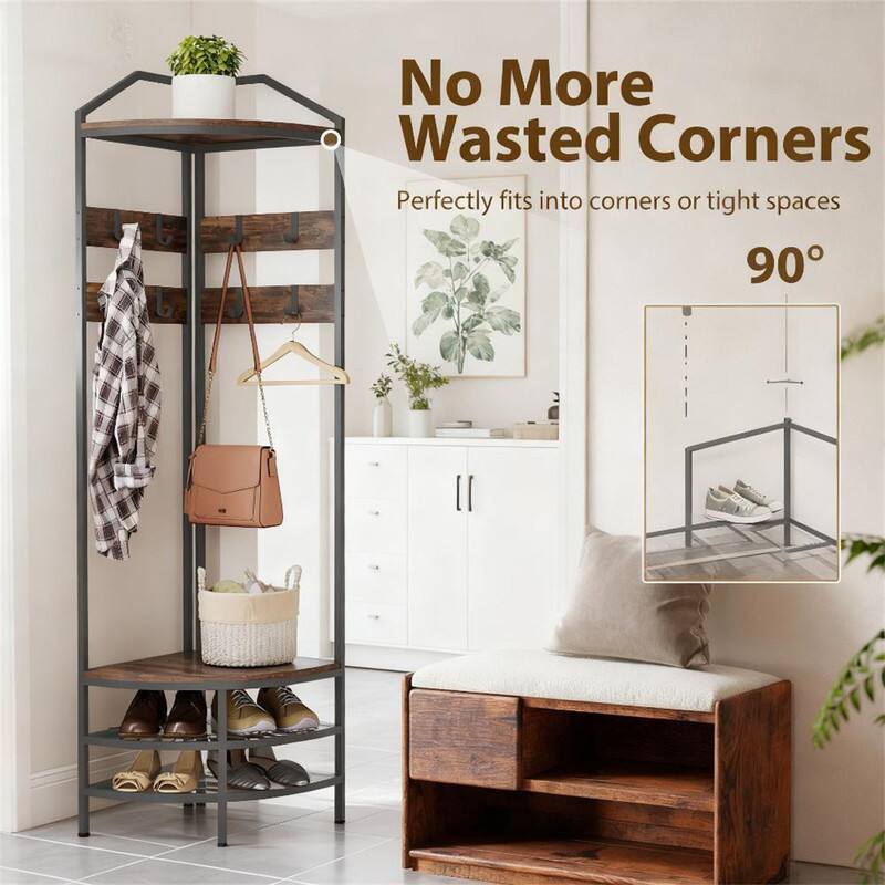 No More Wasted Corners  
Perfectly fits into corners or tight spaces  
90°