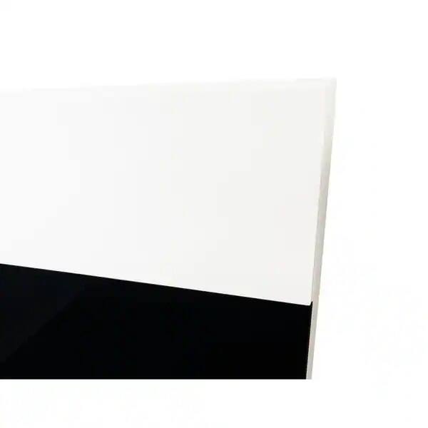 Alt View 1. Tiramisubest - White and Black Lacquer 2-Drawer Bedside Table - White|Black.
