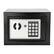 Front. Stock Preferred - 17E Digital Electronic Safe Box with Password Keypad - Black Body with Silver Gray Keypad Panel.