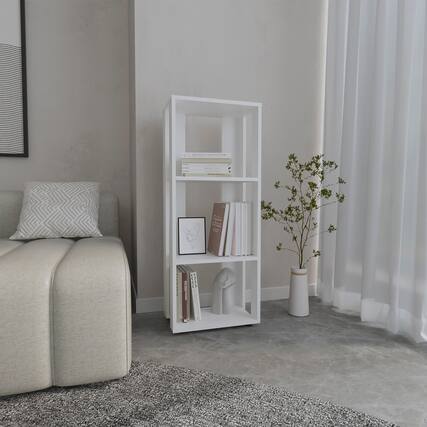 Front. Depot Eshop - Laurier Office Library, 3 Shelves - White.