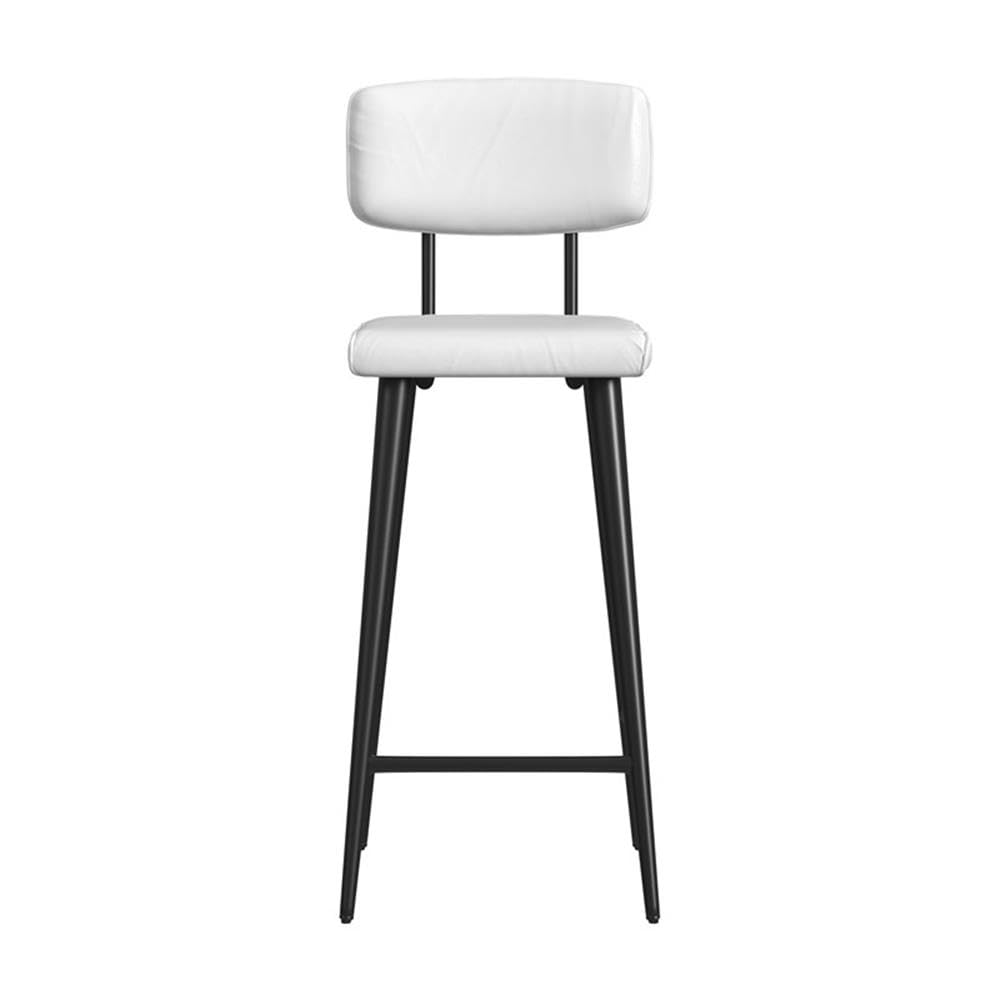 Left. Butler Specialty - Saddle Leather Rectangular 26" Counter Stool - White.