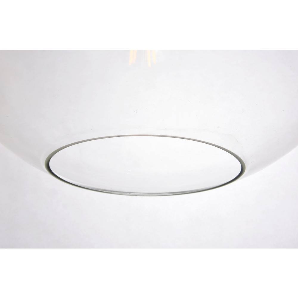 Alt View 1. Living District - Placido Collection Pendant D15.7 H16.5 Lt:1 Black and Clear Finish - Black And Clear.