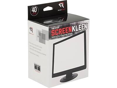 40 Wipes

Headlight

Two Step Screen Kleen
Wet & Dry Cleaning Wipes

- Removes dirt, dust, and fingerprints
- Removes smudges and streaks
- Leaves a streak-free finish
