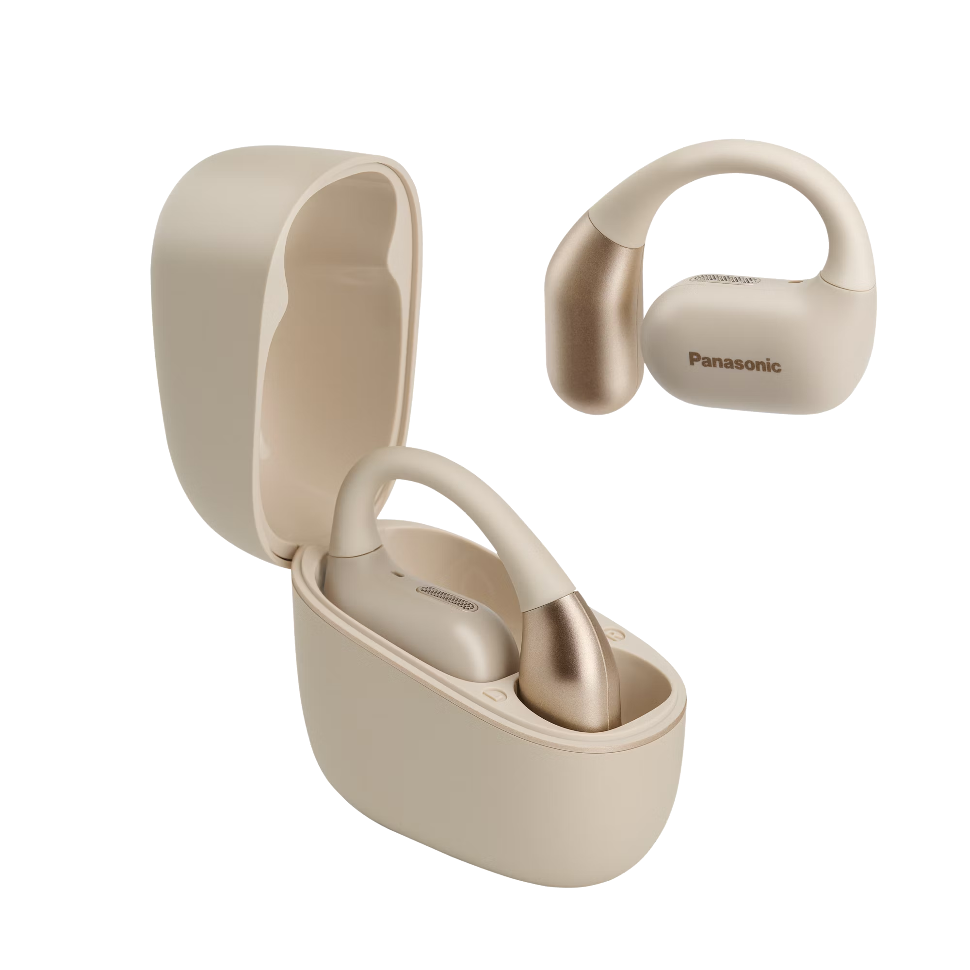 Alt View 1. Panasonic - True Wireless Open Earphones RB-F10 - Beige.