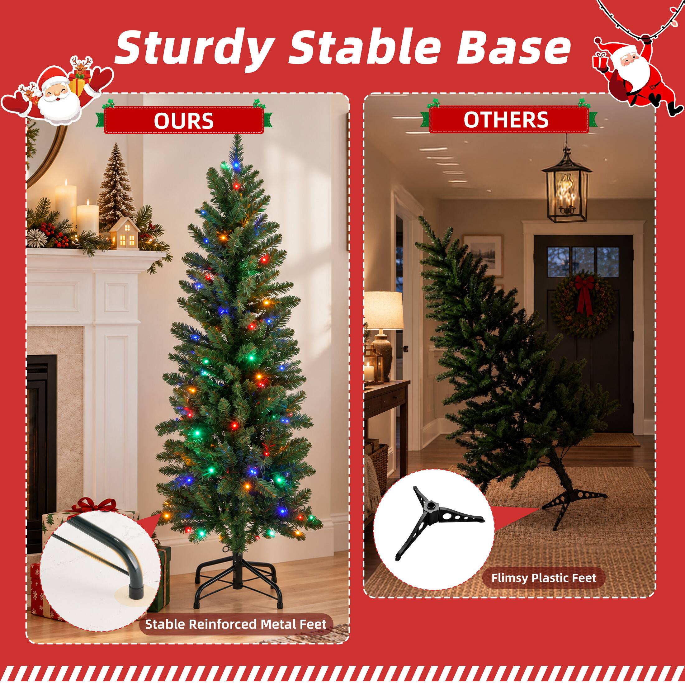 Sturdy Stable Base

OURS
Stable Reinforced Metal Feet

OTHERS
Flimsy Plastic Feet