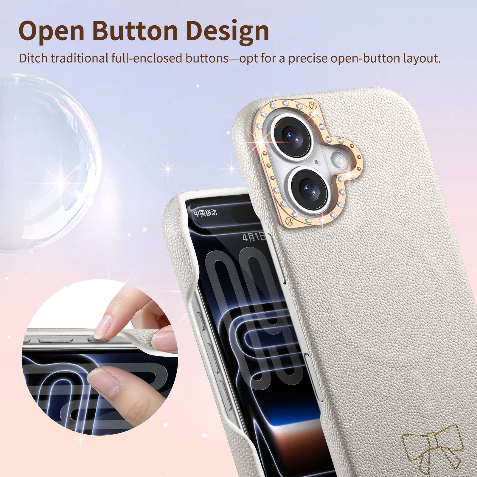 Open Button Design  
Ditch traditional full-enclosed buttons—opt for a precise open-button layout.