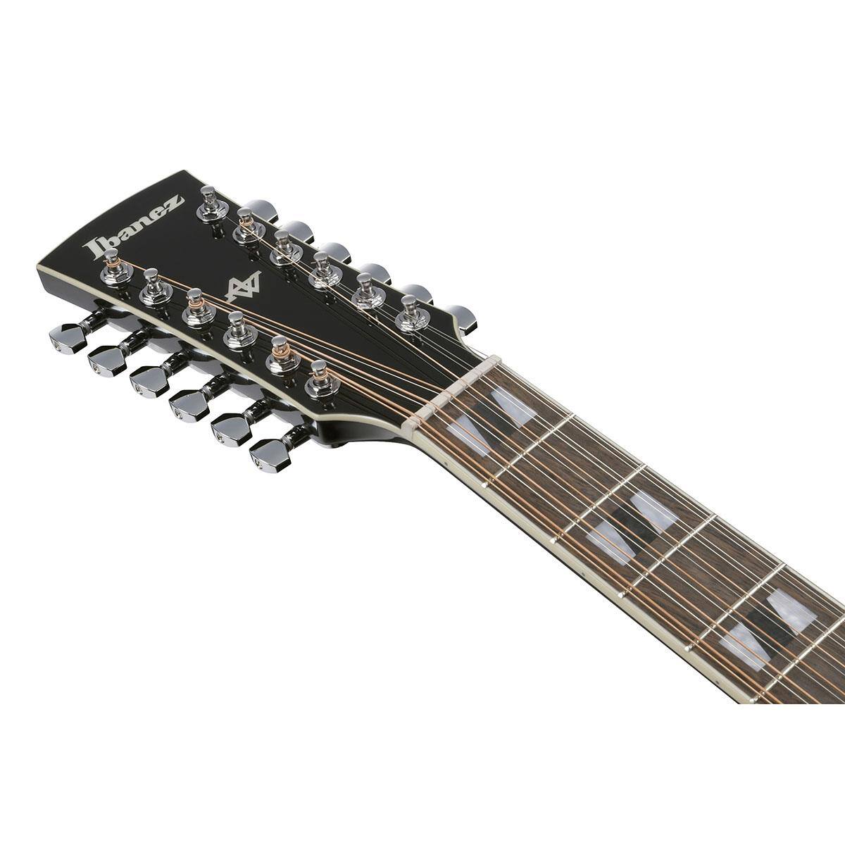 Alt View 7. Ibanez - Ibanez Artwood Series AJ7012M1E 12-String Acoustic Electric Guitar, Black.